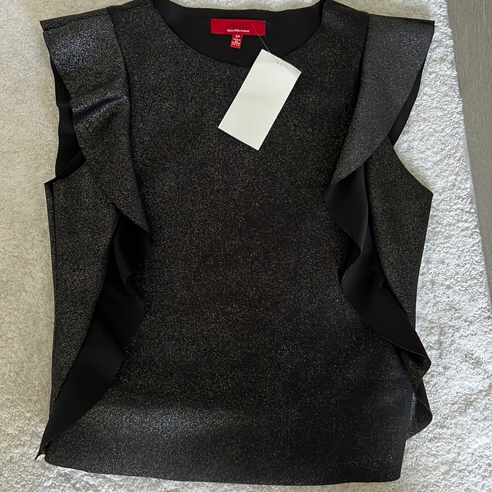 Shining vest,  foli double sliver. Size S, new with tag.